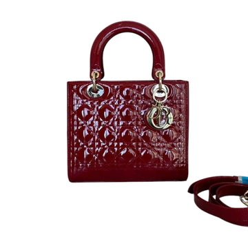 Lady Dior Medium New 1:1 Repl Cannage Red GHW