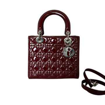 Lady Dior Medium New 1:1 Repl Quilted Red SHW