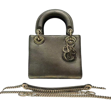 Lady Dior Mini Lizard Quilted Copper GHW