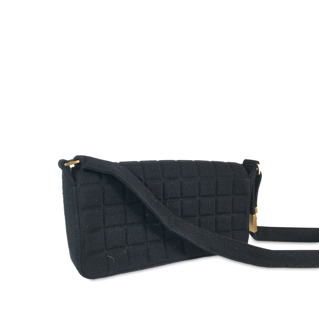 CHANEL Jersey Knit Chocolate Bar Flap Shoulder Bag