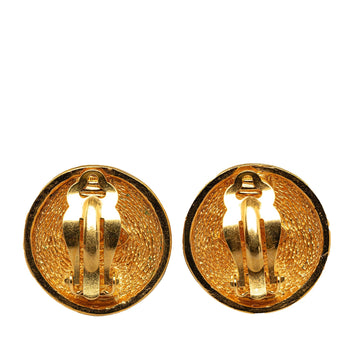 CHANEL CC Quilted Clip On Earrings Costume Earrings