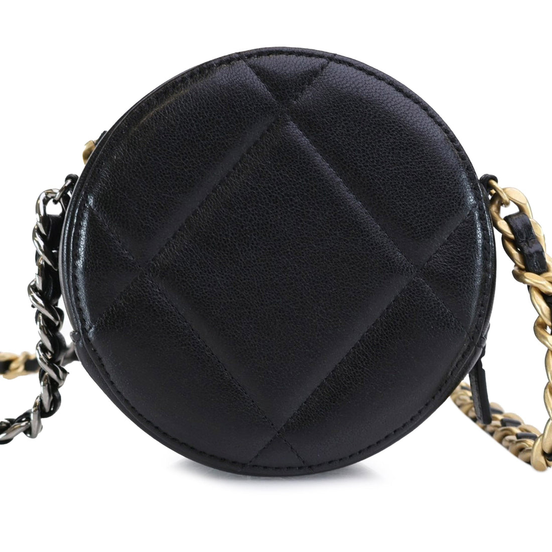CHANEL Lambskin 19 Round Clutch with Chain Satchel