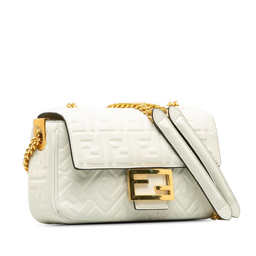 FENDI Zucca Embossed Midi Baguette