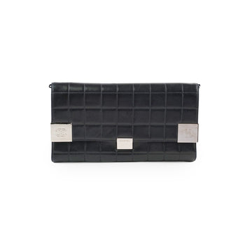 Chanel Chocolate Bar Wallet on Chain WOC Black Lambskin