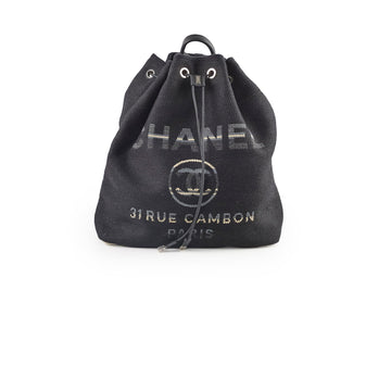 Chanel Deauville Backpack Navy Blue