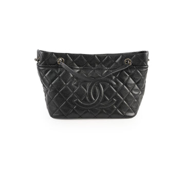 Chanel CC Logo Togo/epsom/caviar/clemence/callfskin/cowhide/lambskin Black Shoulder Bag - Series 17