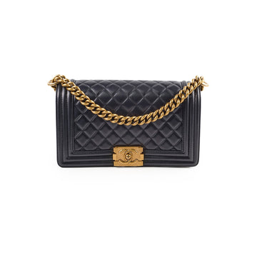 Chanel Boy Old Medium Lambskin Black
