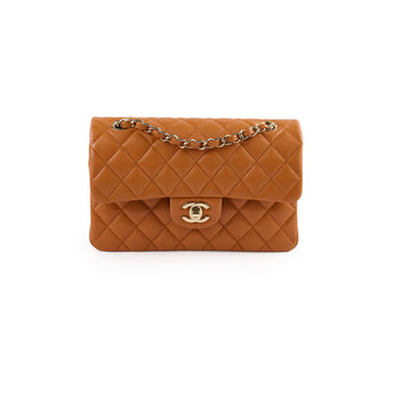 Chanel Small Classic Double Flap Caramel Togo/epsom/caviar/clemence/callfskin/cowhide/lambskin
