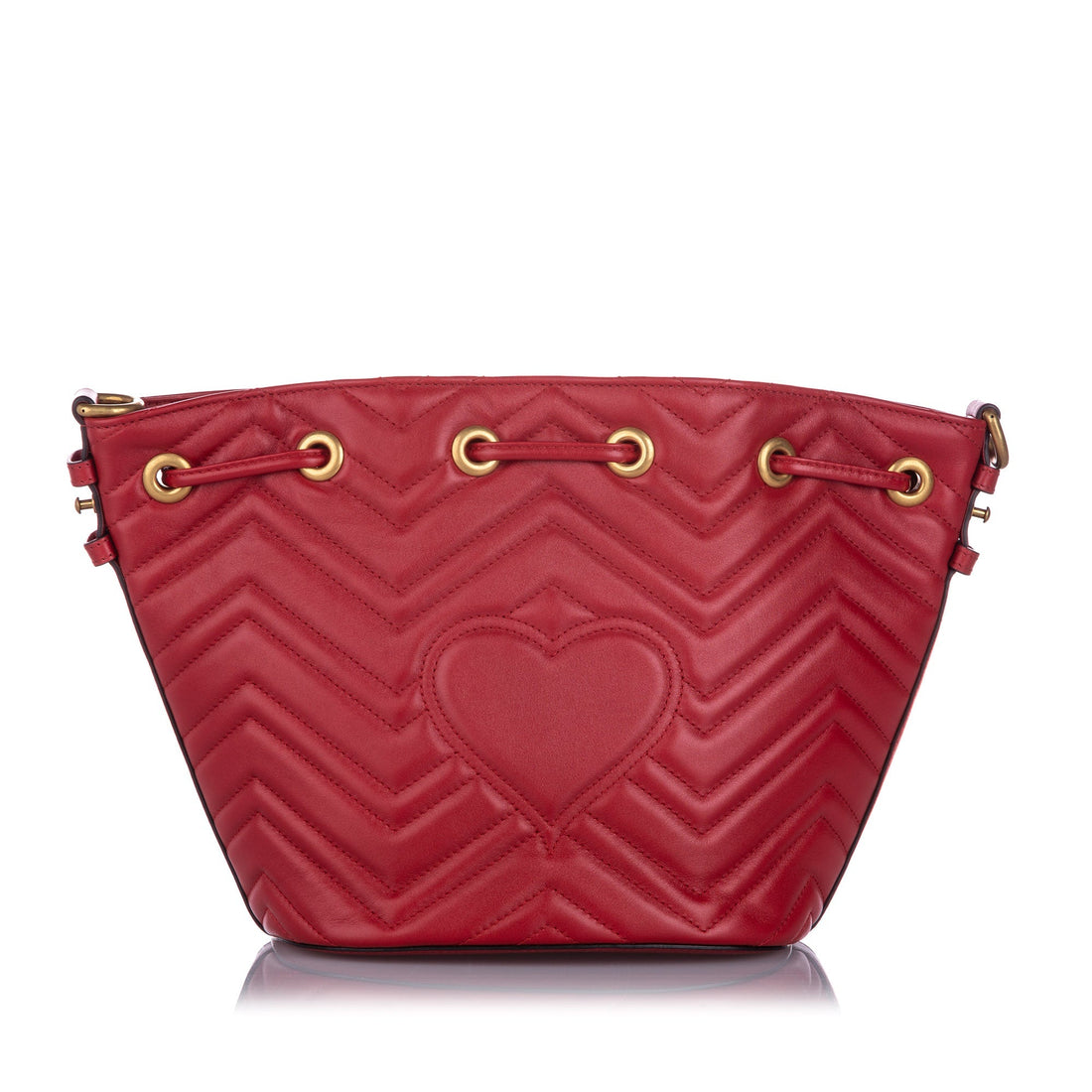 Gucci GG Marmont Bucket Bag Red