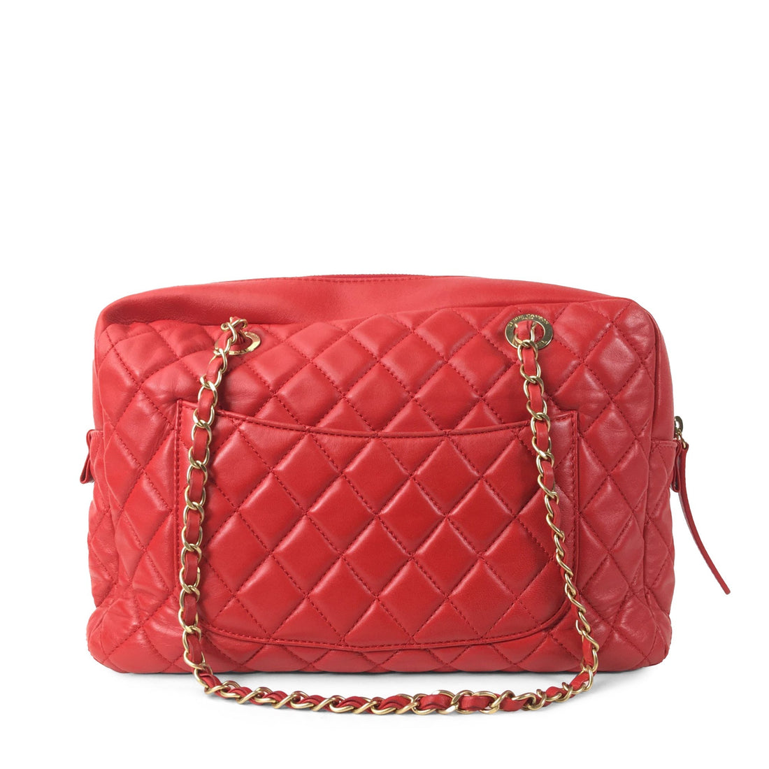 CHANEL Lambskin CC Camera Flap Shoulder Bag