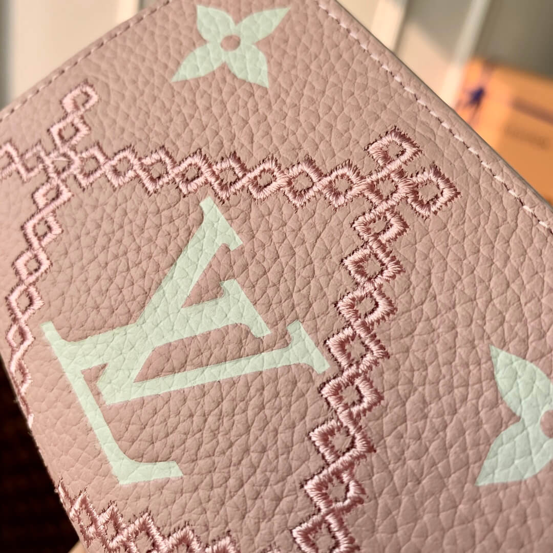 M41938 M81212 CLÉA WALLET pink Monogram Embroidery