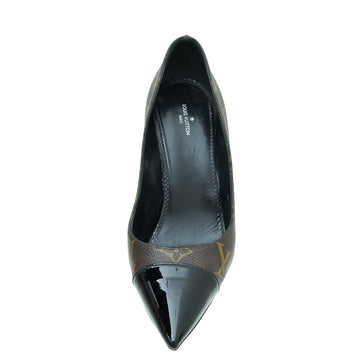 Louis Vuitton Monogram Black Cherie Pump 37.5