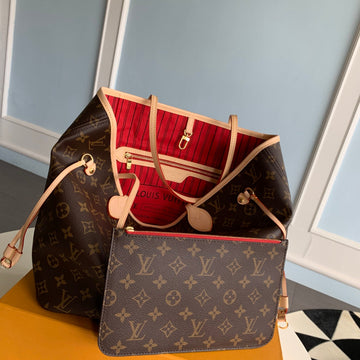Neverfull M41177 RED INSIDE MM Shoulder tote bag M40995 Monogram GHW Pearl Street Bagsd
