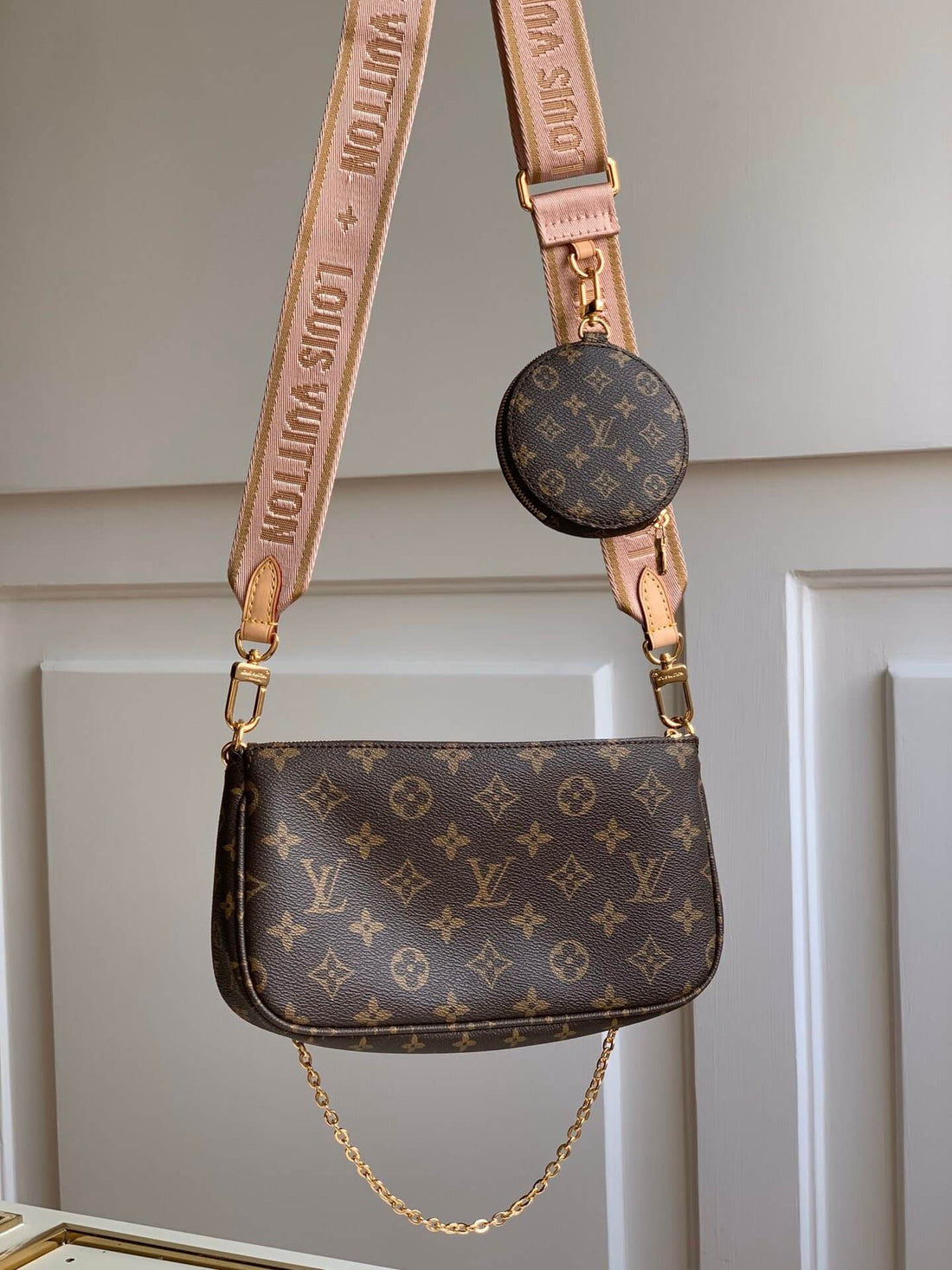 M44840 shoulder bag cross body bags red calfskin Monogram