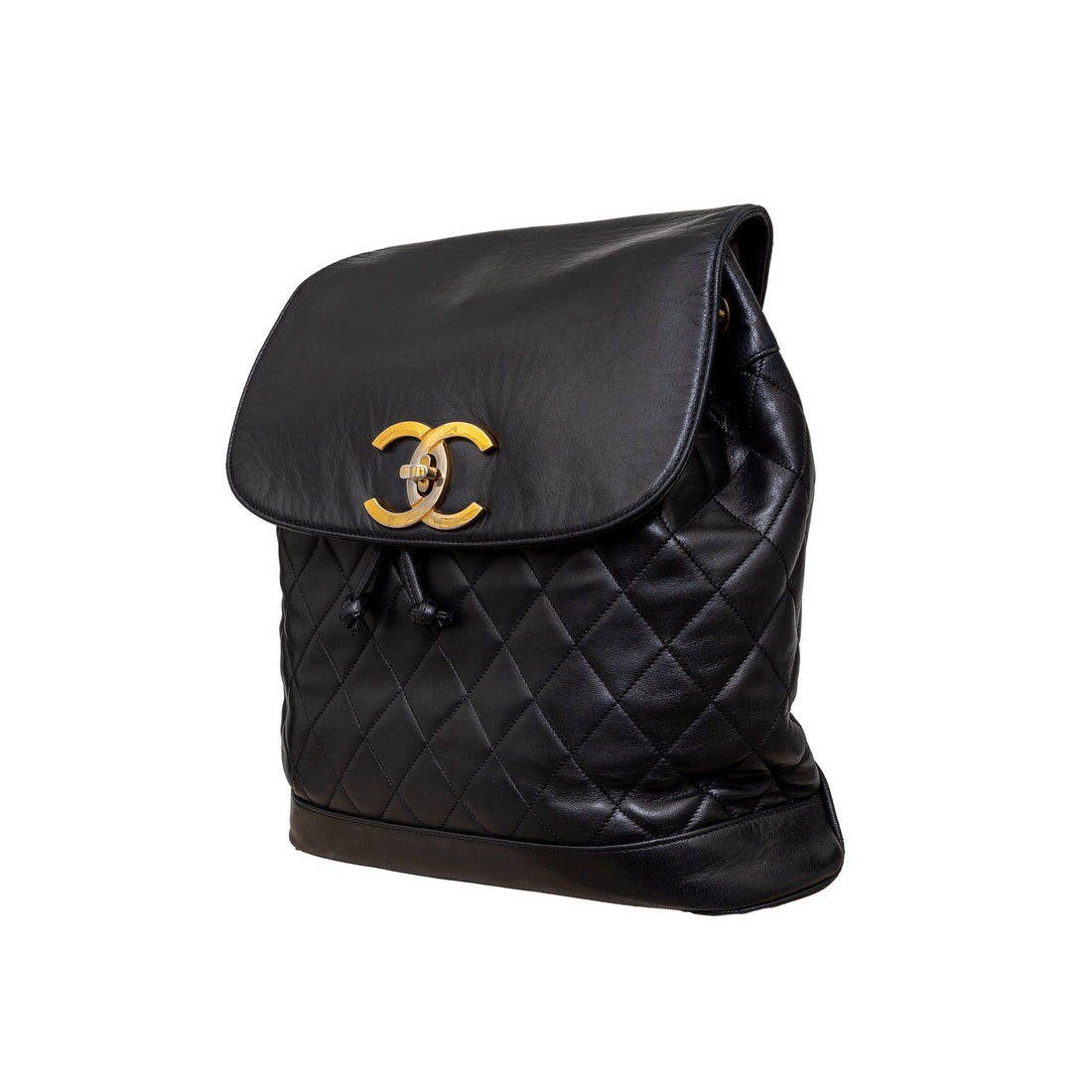 Chanel Chanel  Quilted Lambskin Drawstring Backpack