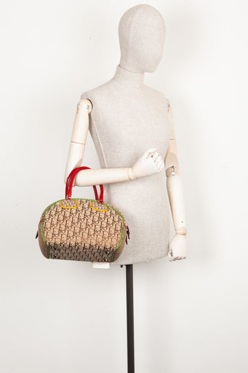 CHRISTIAN DIOR  Rasta Bowler Bag Diorissimo Brown