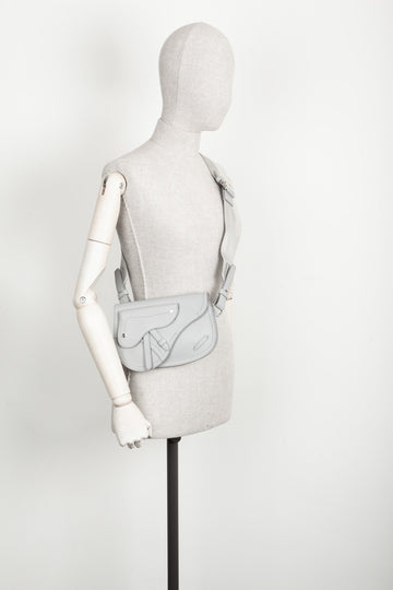 CHRISTIAN DIOR Saddle Messenger Pouch Grey