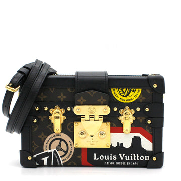 Louis-vuitton Limited Edition Leather World Tour Petite Malle Bag