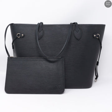 Louis-vuitton Neverfull MM Epi Leather Noir Electric & Pochette