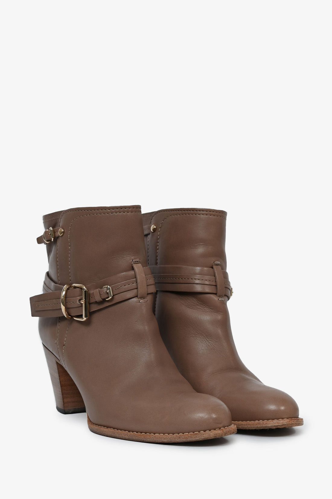 Christian Dior  Taupe Leather Booties Size 40