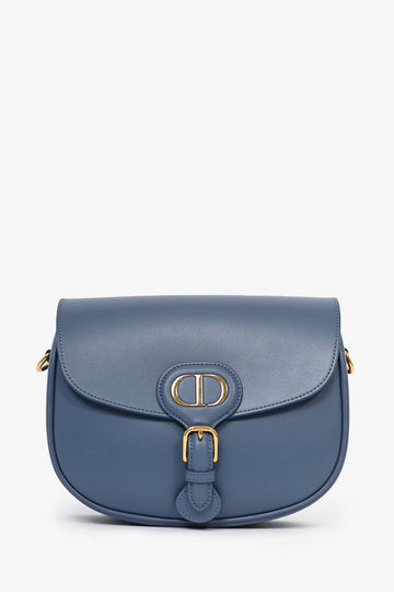 Christian Dior 2020 Dark 'Denim Blue' CalBNkin Medium Bobby Bag