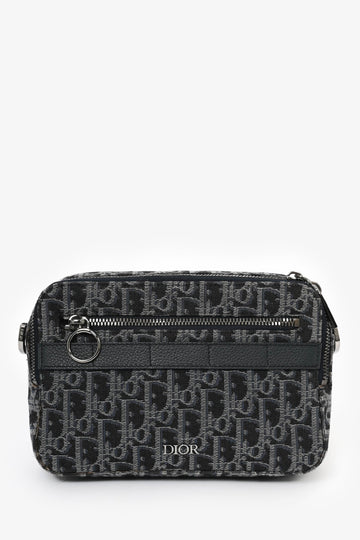 Christian Dior 2019 Blue Oblique 'Sac Safari' Messenger Bag