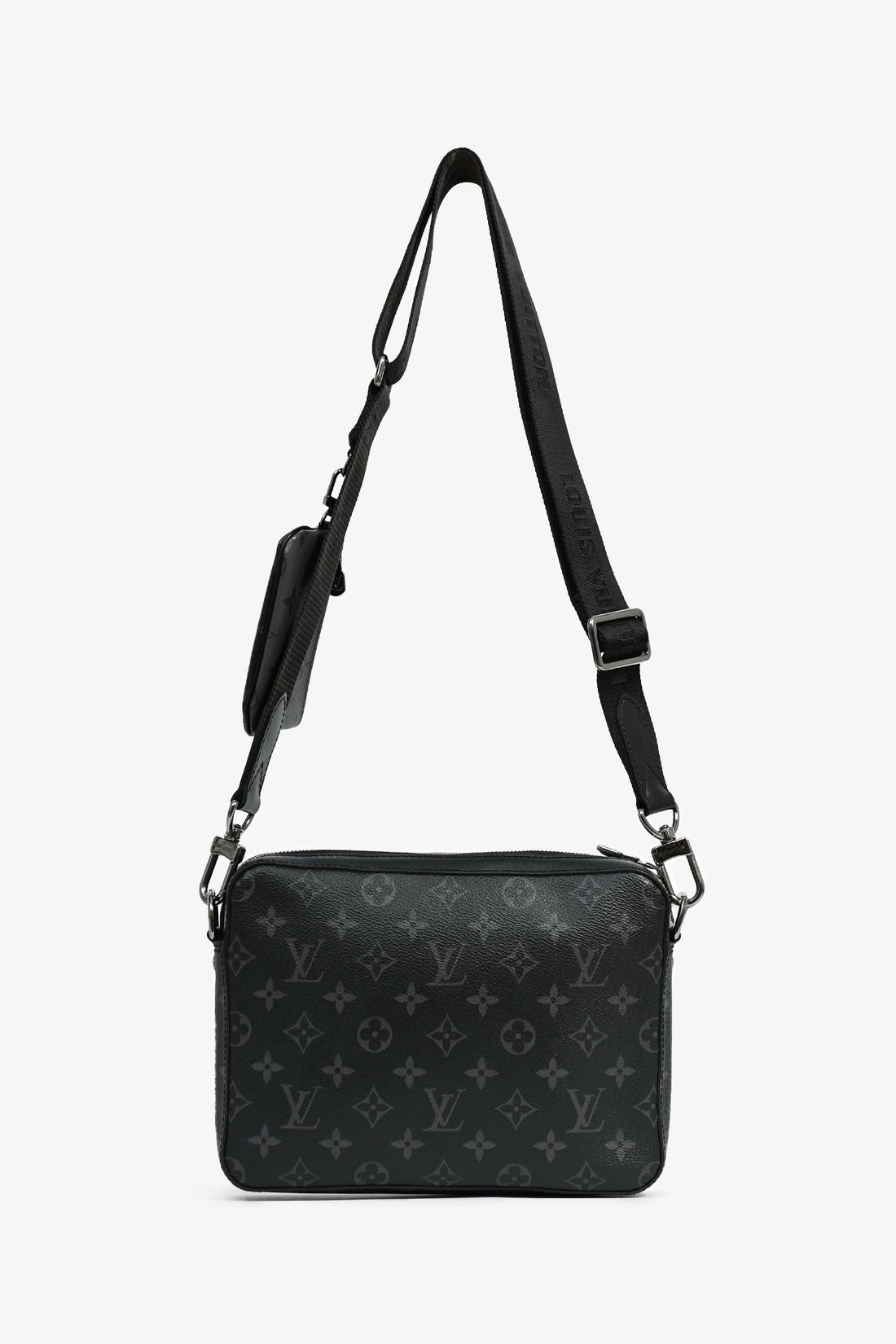 Louis Vuitton Monogram Eclipse Canvas Messenger Bag with Pouch (As Is)