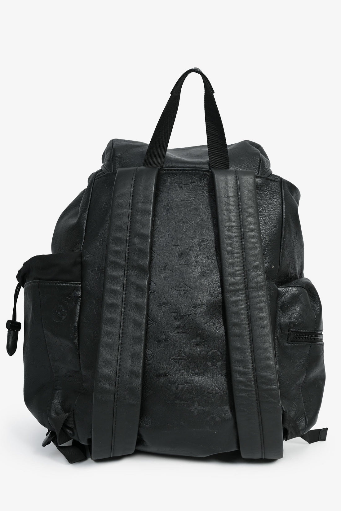 Louis Vuitton Black Leather Monogram 'Apollo' Backpack (As Is)