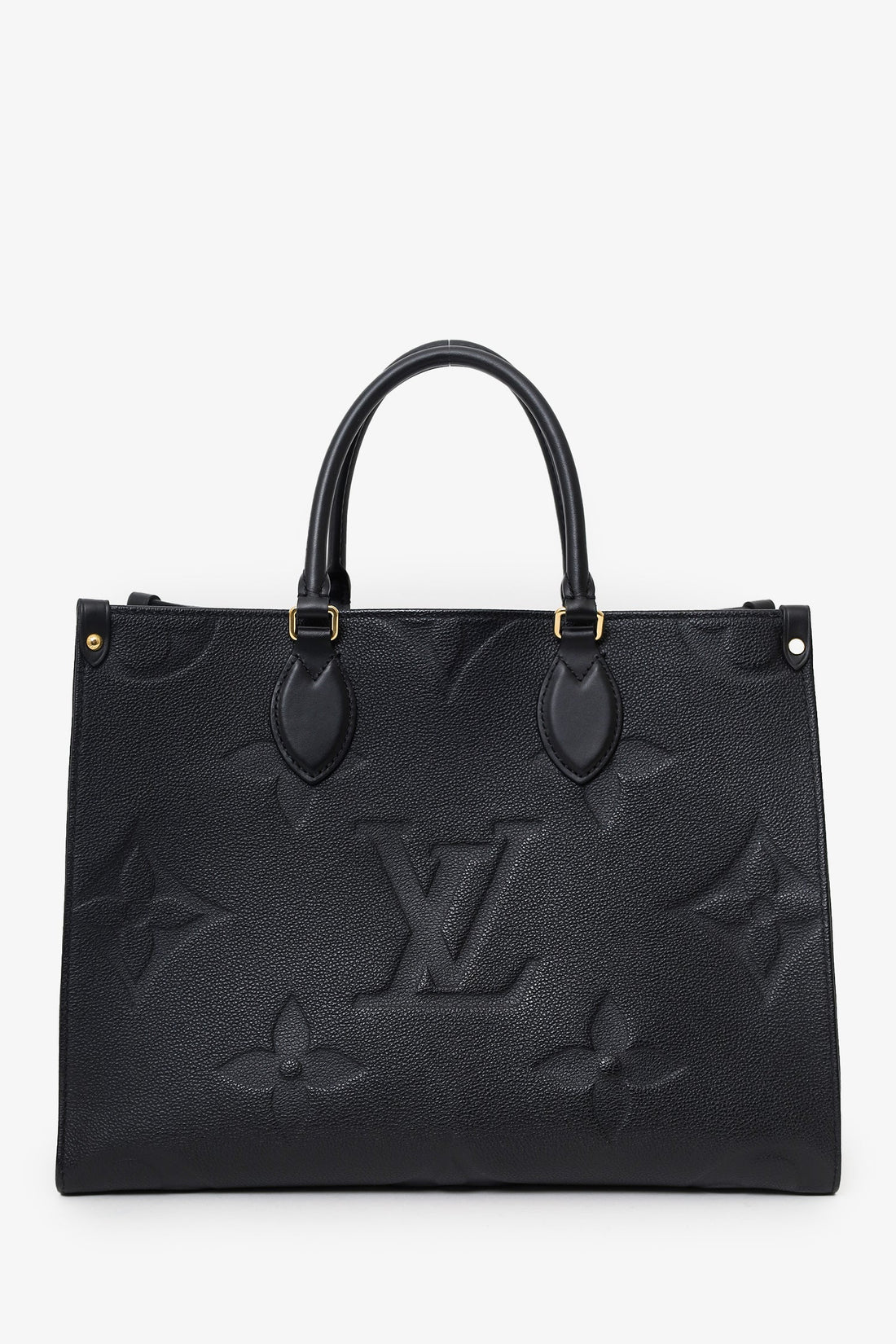 Louis Vuitton Black Monogram Empreinte Leather 'Onthego' MM Tote