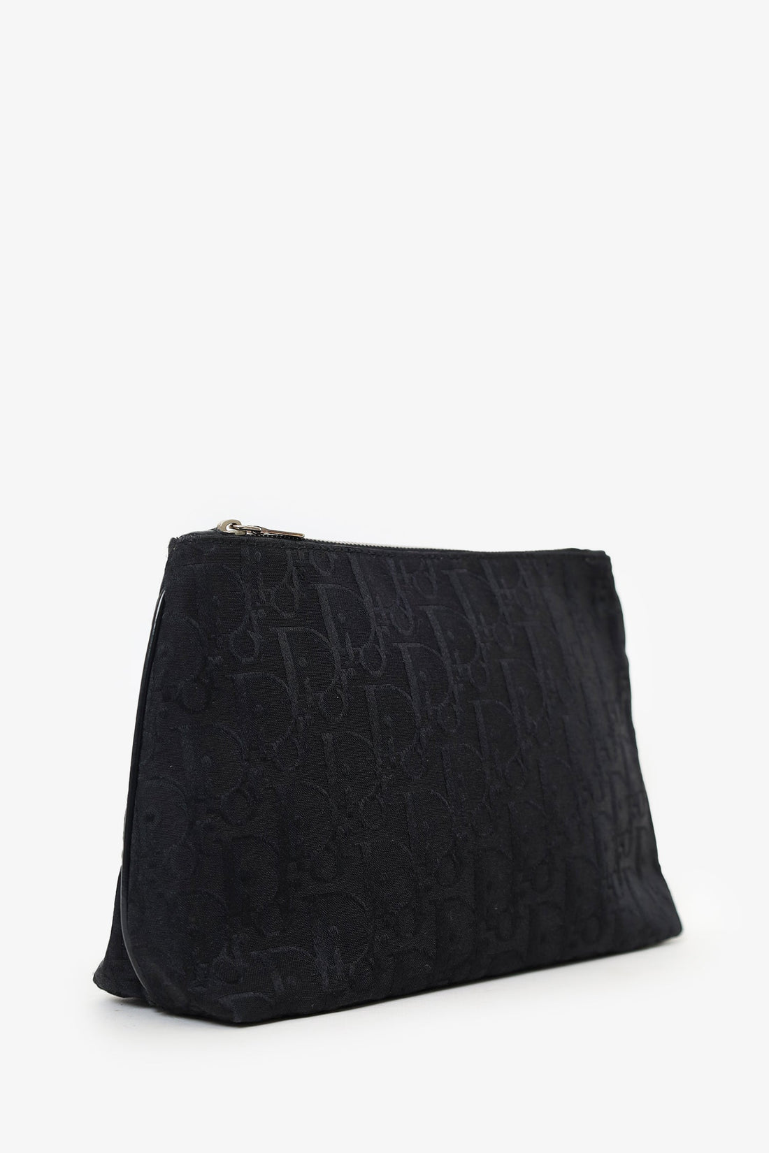 Christian Dior 2006 Black Oblique Trotter Canvas Clutch