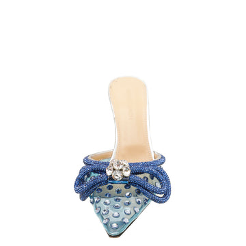 Mach & Mach Bicolor Crystal Embellished PVC Mules 37.5