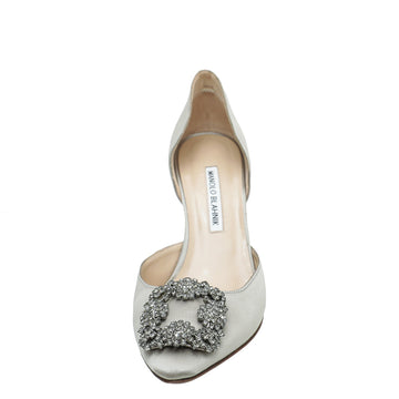 Manolo Blahnik Gray Hangisi D'Orsay Pumps 38.5