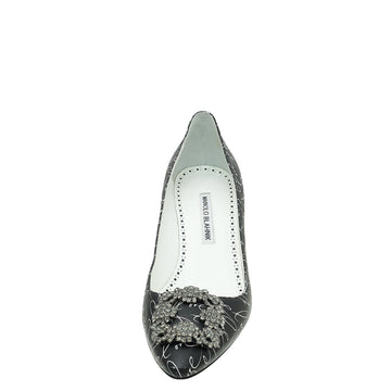 Manolo Blahnik Black Hangisi Love Pump 39.5
