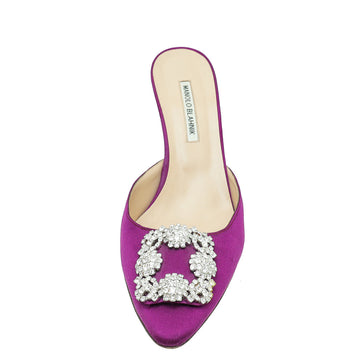 Manolo Blahnik Violet Hangisi Mules 41.5