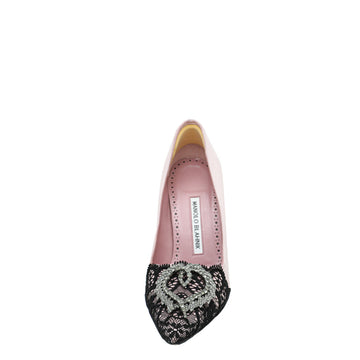 Manolo Blahnik Bicolor Satin Gerontius Pump 36.5