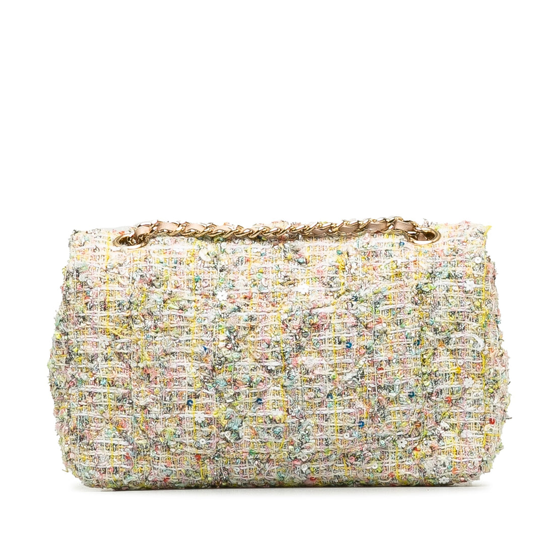 CHANEL Mini Tweed Garden Party Reissue 2.55 Single Flap Bag