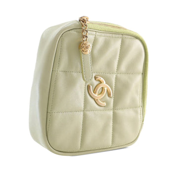 CHANEL CC Lambskin Diamond Clutch with Chain Crossbody Bag