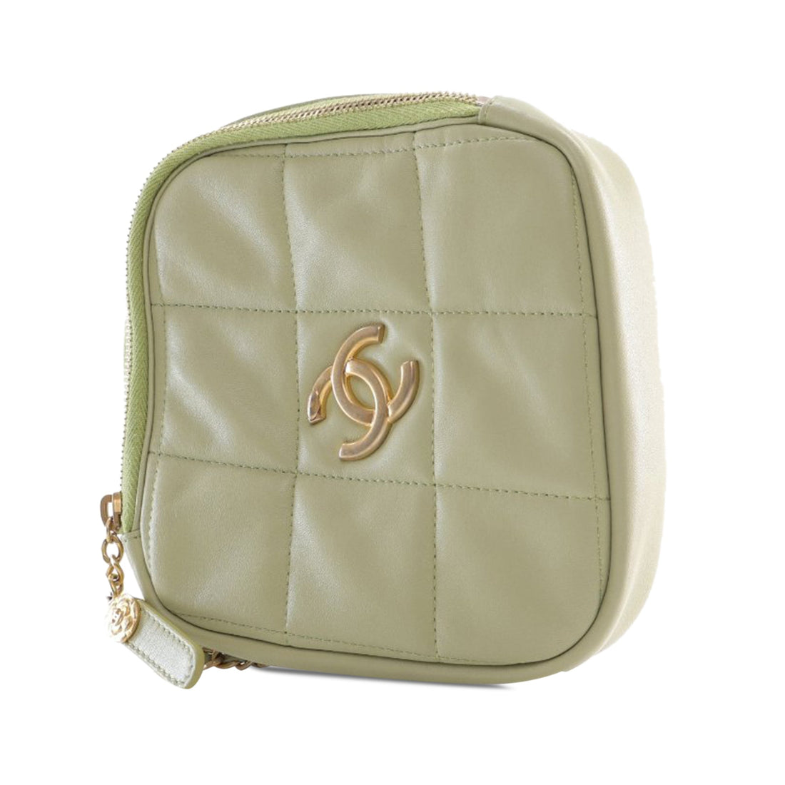 CHANEL CC Lambskin Diamond Clutch with Chain Crossbody Bag