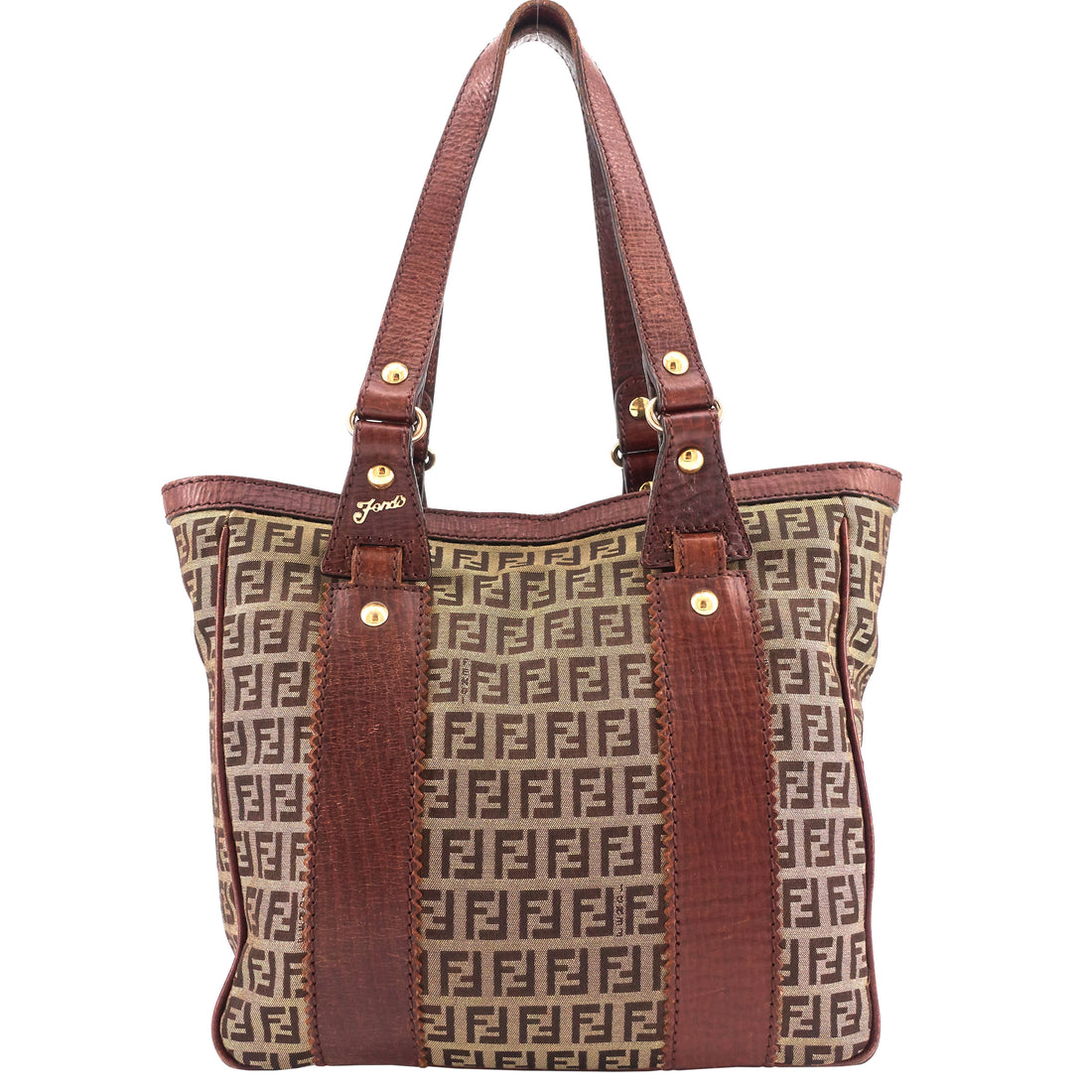 FENDI Zucchino Canvas Open Tote Bag