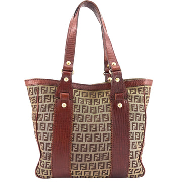 FENDI Zucchino Canvas Open Tote Bag