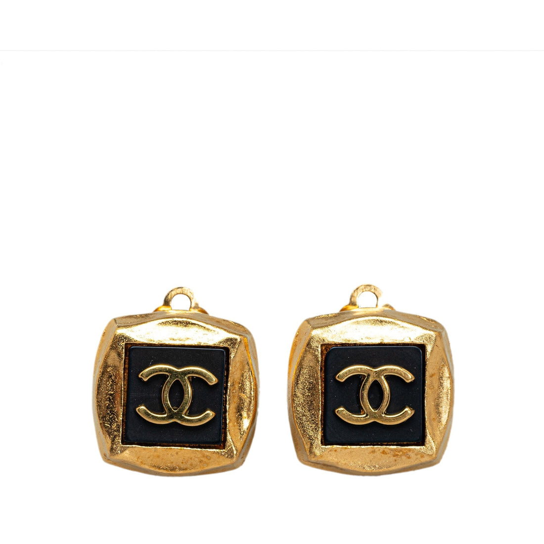 CHANEL Square CC Clip On Earrings Costume Earrings