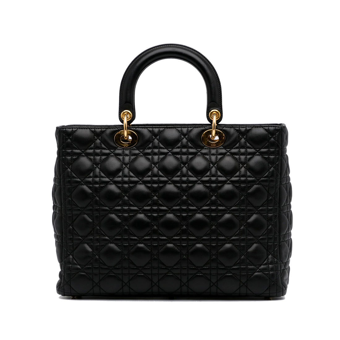 Dior Lady Dior Large Black Cannage Quilted Leather
