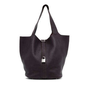 Hermès Picotin Lock 31 TGM Black Clemence Palladium