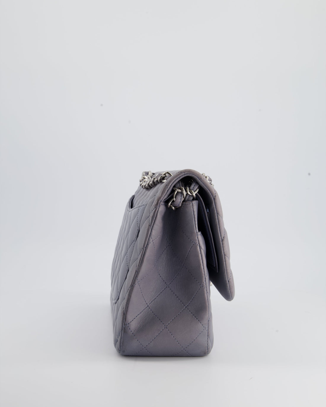 Chanel Lavender Jumbo Double Flap Bag in Lambskin Leather with Silver Hardware