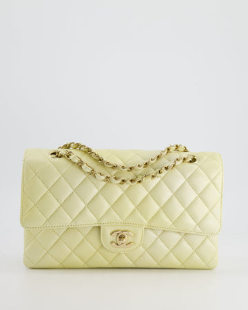 *RARE* Pearl Street Bags Chanel Lemon Sobert Shimmer Medium Classic Double Flap Bag in Iridescent Calfskin Gold Hardware  RRP ¬£8,530