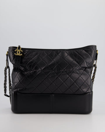 Chanel Black Large Gabrielle Bag in Lambskin Leather with Mixed Hardware
