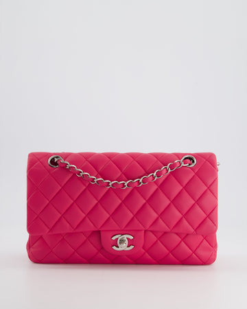 Pearl Street Bags Chanel Hot Barbie Pink Medium Classic Double Flap Bag in Lambskin Leather with  Silver Hardware
