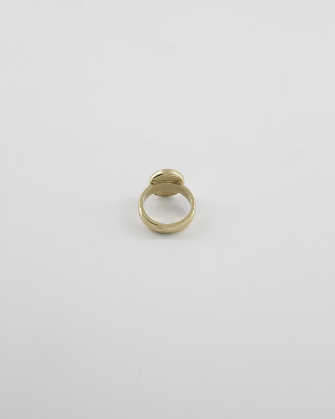 Pearl Street Bags Chanel 19A Antique Champagne Gold Round Ring with Crystal CC Logo