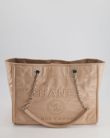 *FIRE PRICE* Pearl Street Bags Chanel Dusty Pink Small Deauville Tote Bag in Calfskin Leather with Silver Hardware