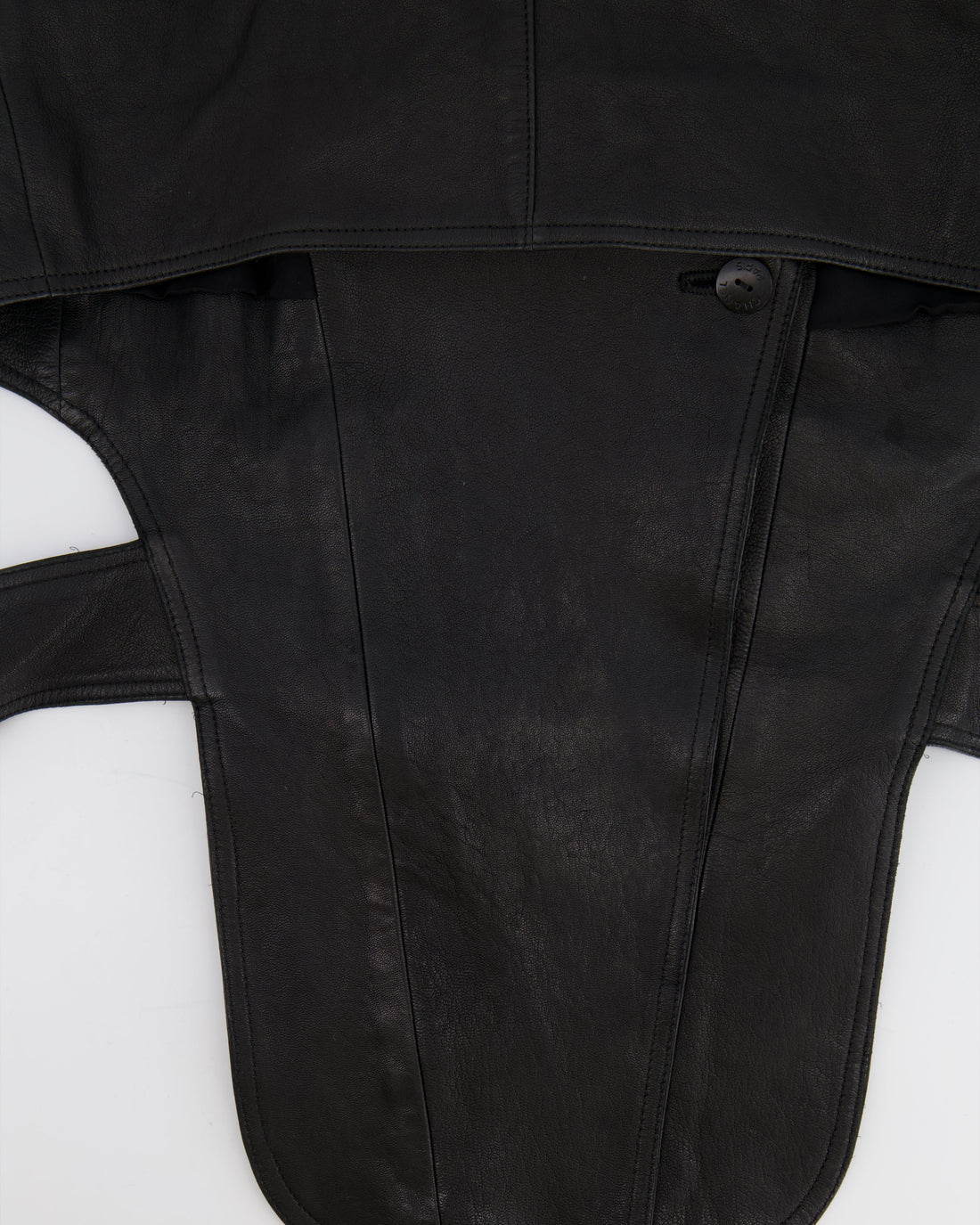 Pearl Street Bags Chanel 12P Black Asymmetric Lambskin Leather Gilet with Belt Size FR 36 (UK 8) RRP ¬£5,500